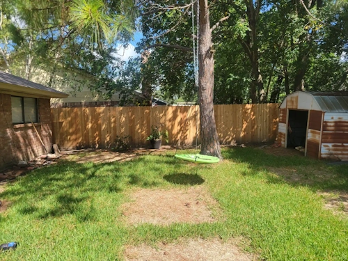 Image of a newly constructed fence